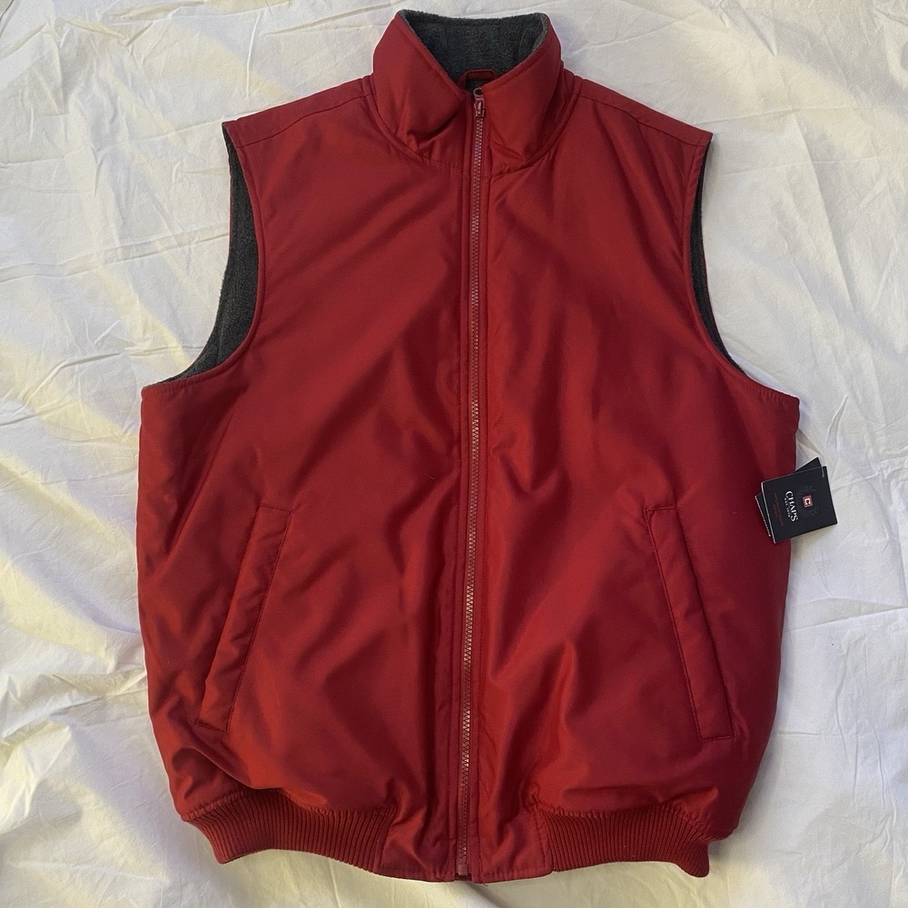 Ralph Lauren Chaps Vest Red Polo Gilet Full Zip Bodywarmer Mens NWT Size Medium